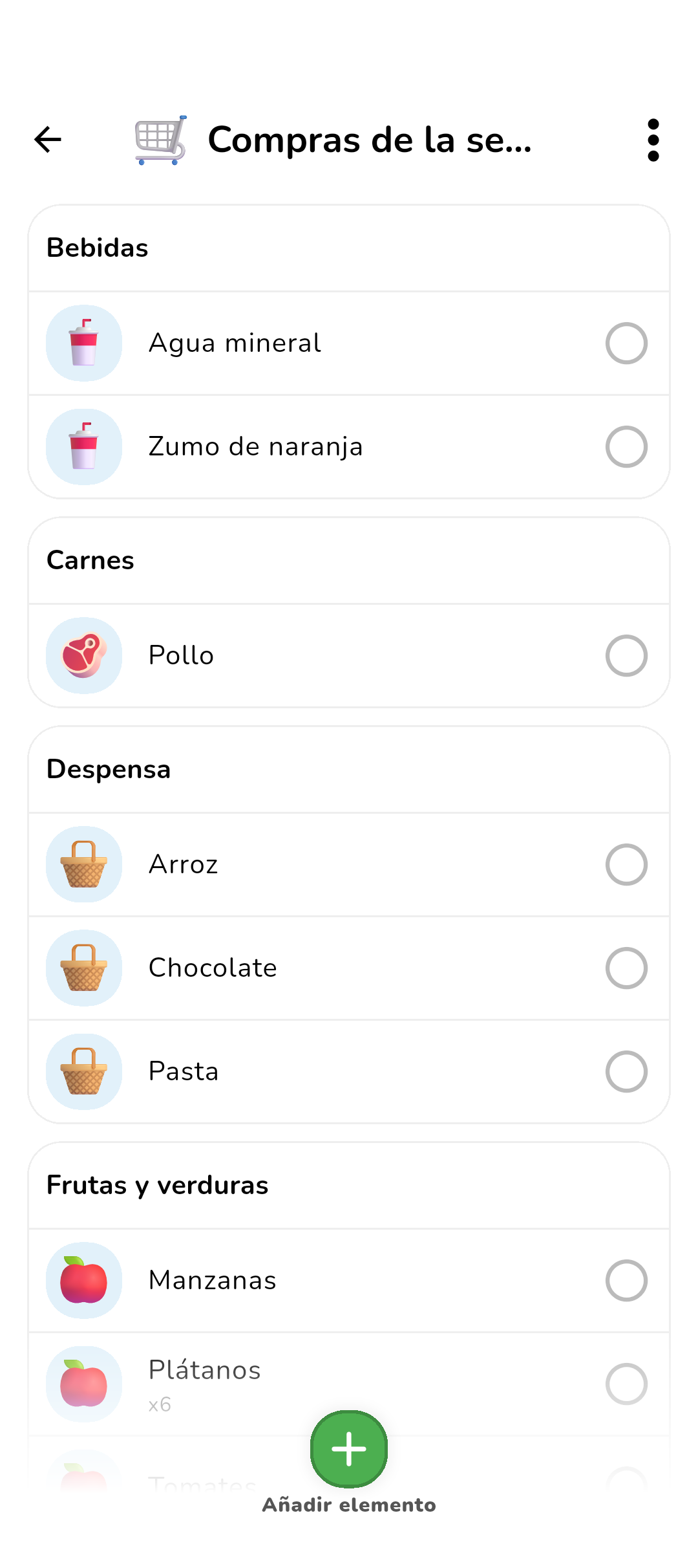 Koabit Shopping Lists