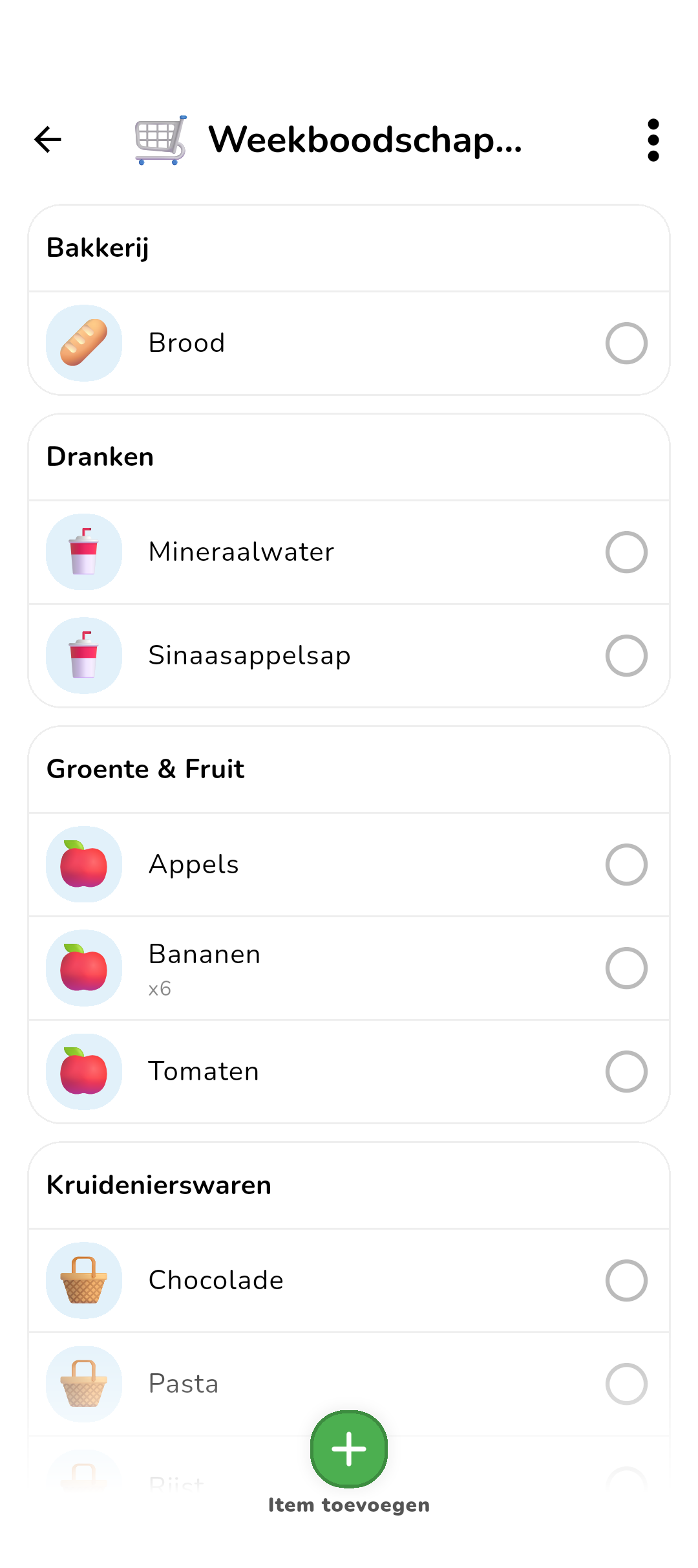 Koabit Shopping Lists